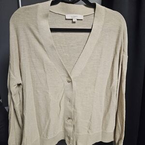 LOFT Women's Light Tan Cardigan